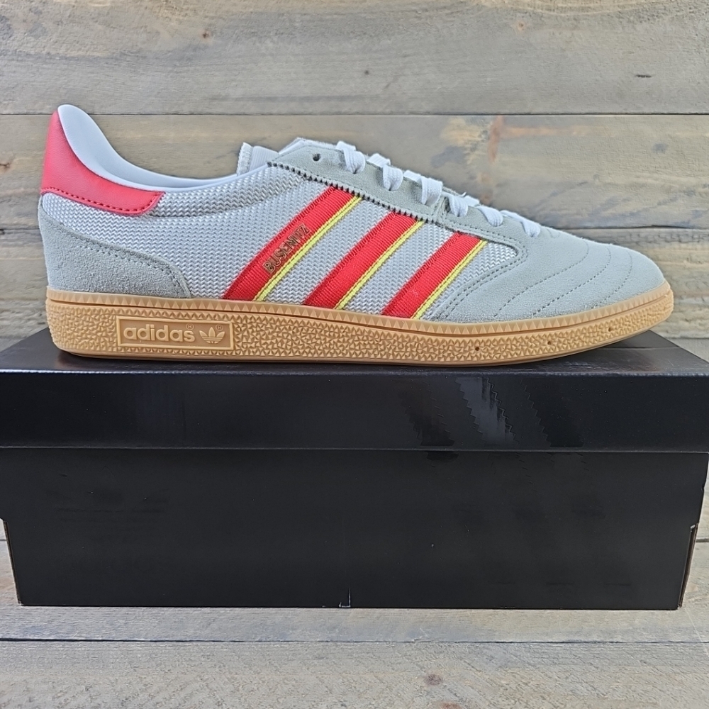 adidas Originals Busenitz Vintage Men's Shoes Suede Upper Feather Grey/Red
